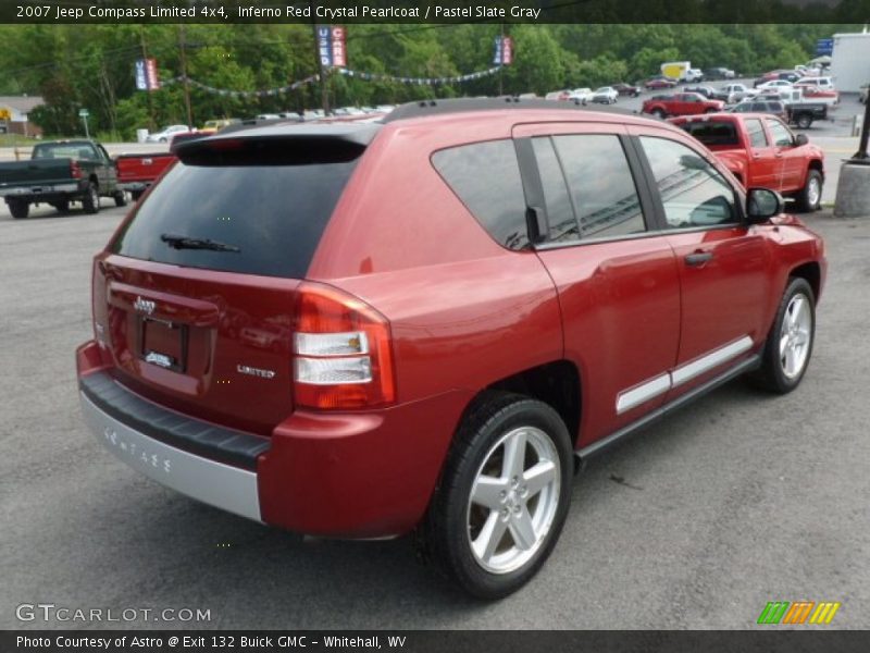 Inferno Red Crystal Pearlcoat / Pastel Slate Gray 2007 Jeep Compass Limited 4x4