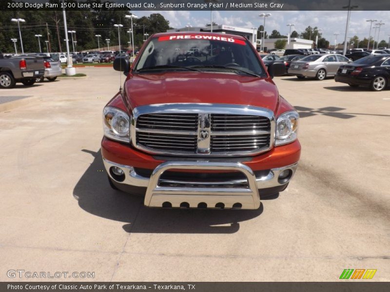 Sunburst Orange Pearl / Medium Slate Gray 2008 Dodge Ram 1500 Lone Star Edition Quad Cab