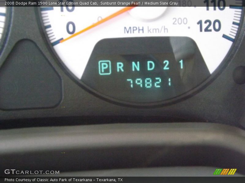Sunburst Orange Pearl / Medium Slate Gray 2008 Dodge Ram 1500 Lone Star Edition Quad Cab