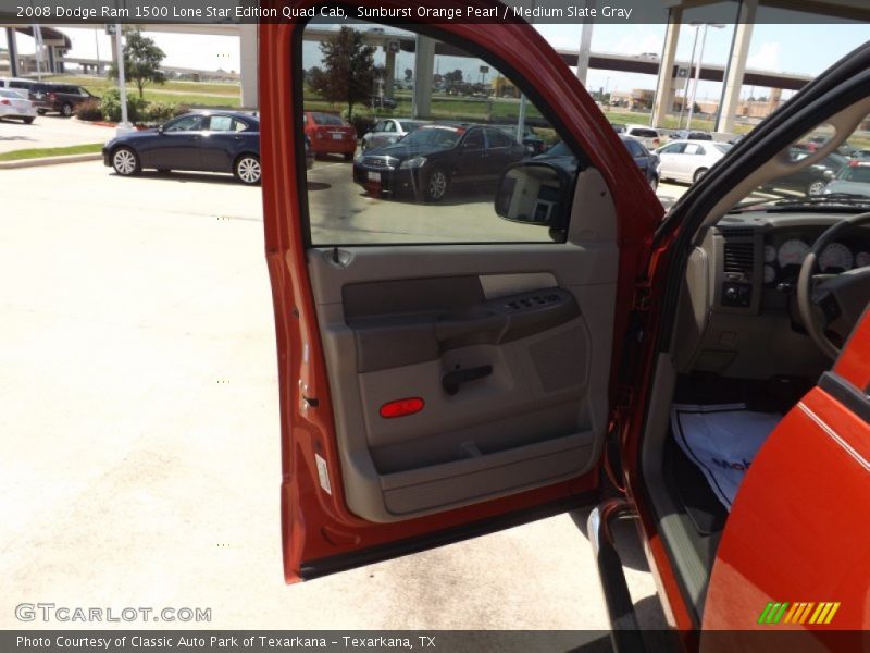 Sunburst Orange Pearl / Medium Slate Gray 2008 Dodge Ram 1500 Lone Star Edition Quad Cab