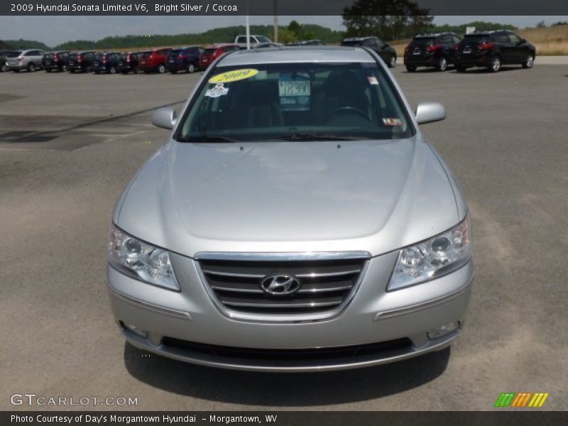 Bright Silver / Cocoa 2009 Hyundai Sonata Limited V6
