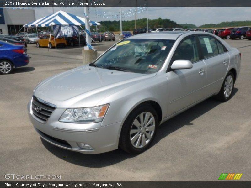 Bright Silver / Cocoa 2009 Hyundai Sonata Limited V6