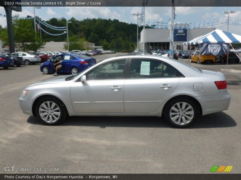 Bright Silver / Cocoa 2009 Hyundai Sonata Limited V6