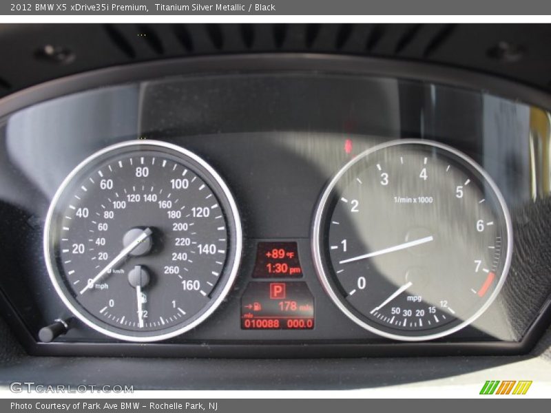 Titanium Silver Metallic / Black 2012 BMW X5 xDrive35i Premium