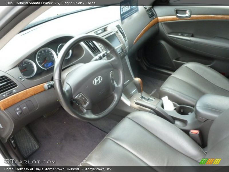 Bright Silver / Cocoa 2009 Hyundai Sonata Limited V6