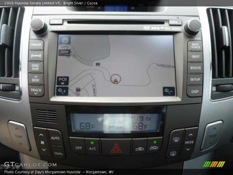 Bright Silver / Cocoa 2009 Hyundai Sonata Limited V6