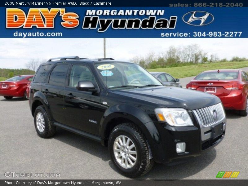 Black / Cashmere 2008 Mercury Mariner V6 Premier 4WD