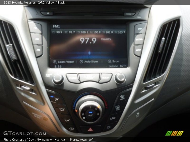 Controls of 2013 Veloster 