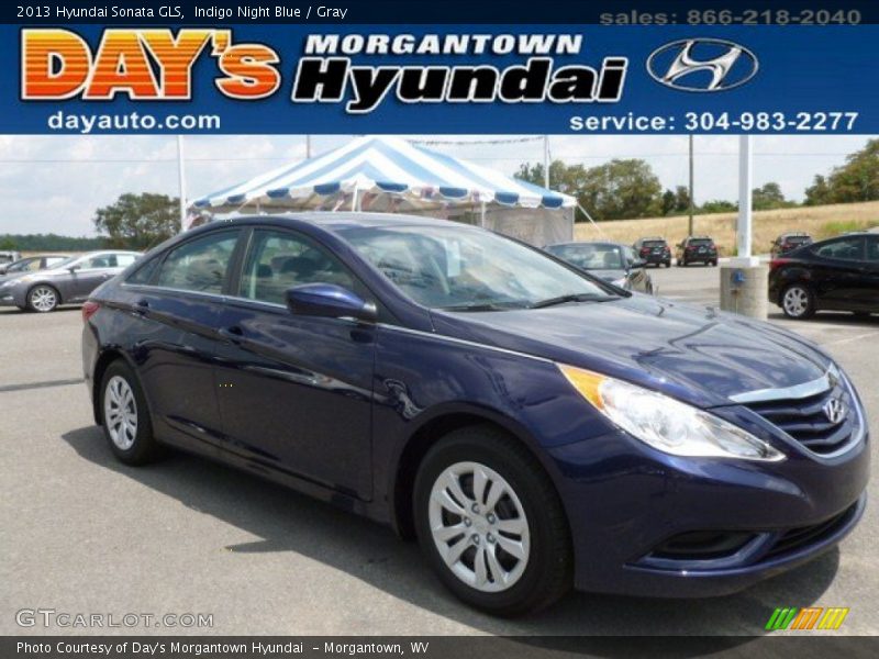 Indigo Night Blue / Gray 2013 Hyundai Sonata GLS