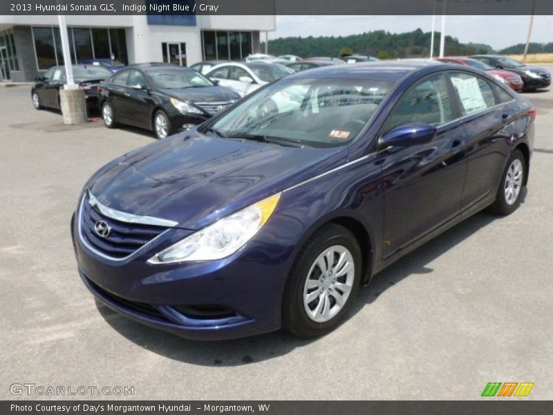 Indigo Night Blue / Gray 2013 Hyundai Sonata GLS