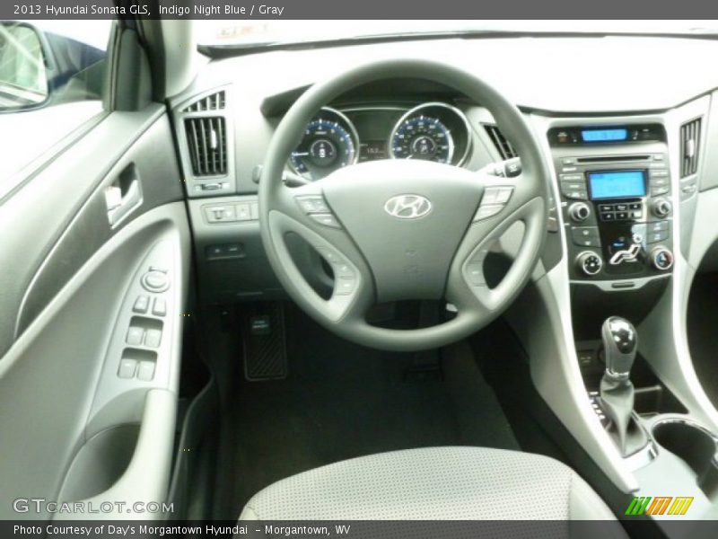 Indigo Night Blue / Gray 2013 Hyundai Sonata GLS
