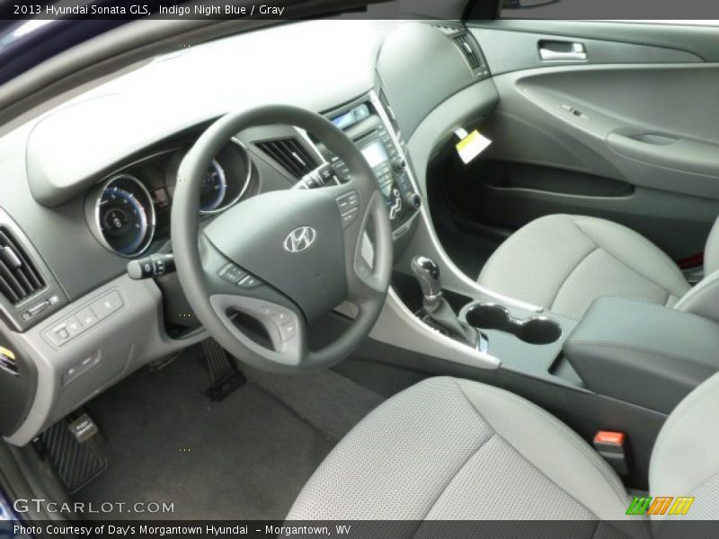 Indigo Night Blue / Gray 2013 Hyundai Sonata GLS