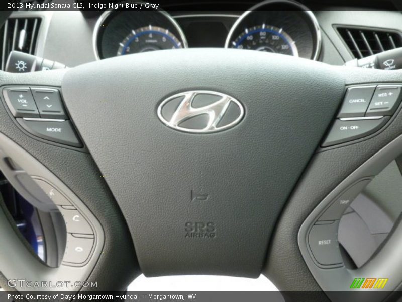 Indigo Night Blue / Gray 2013 Hyundai Sonata GLS