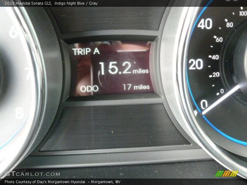 Indigo Night Blue / Gray 2013 Hyundai Sonata GLS