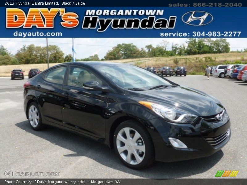 Black / Beige 2013 Hyundai Elantra Limited