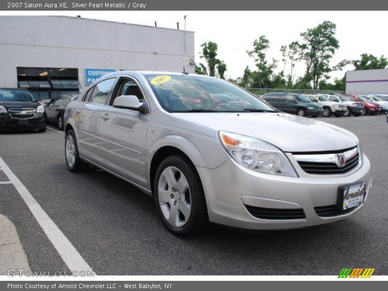 Silver Pearl Metallic / Gray 2007 Saturn Aura XE