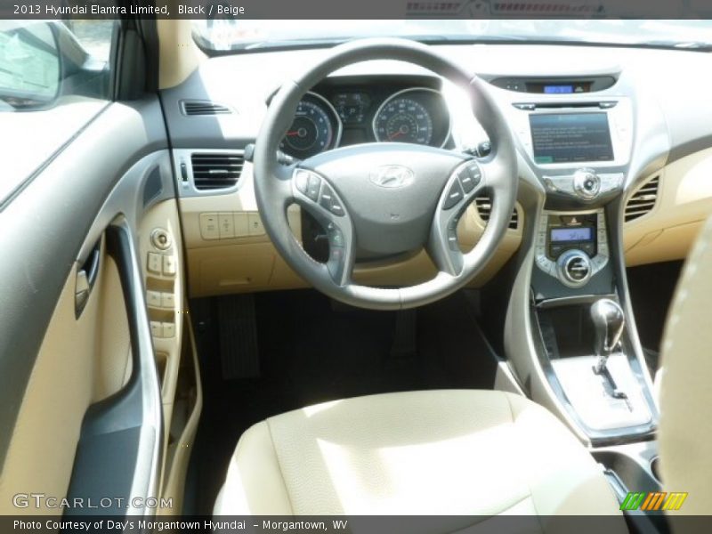 Black / Beige 2013 Hyundai Elantra Limited