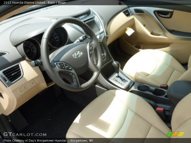 Black / Beige 2013 Hyundai Elantra Limited