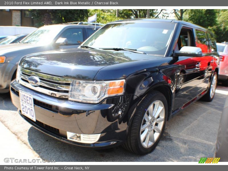 Dark Ink Blue Metallic / Charcoal Black 2010 Ford Flex Limited AWD