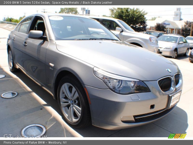 Space Grey Metallic / Black Dakota Leather 2009 BMW 5 Series 528xi Sedan