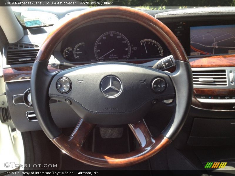 Arctic White / Black 2009 Mercedes-Benz S 550 4Matic Sedan