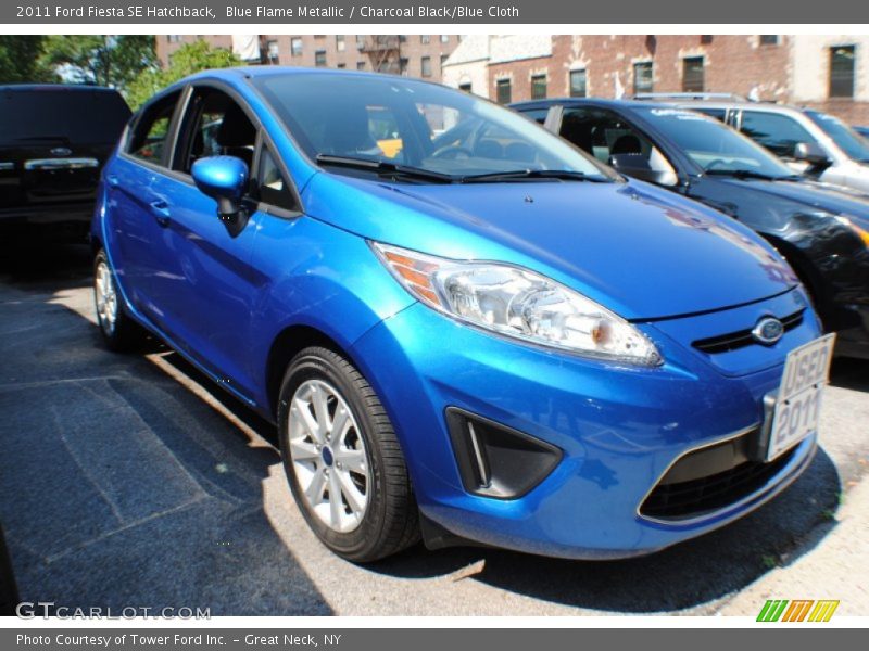 Blue Flame Metallic / Charcoal Black/Blue Cloth 2011 Ford Fiesta SE Hatchback