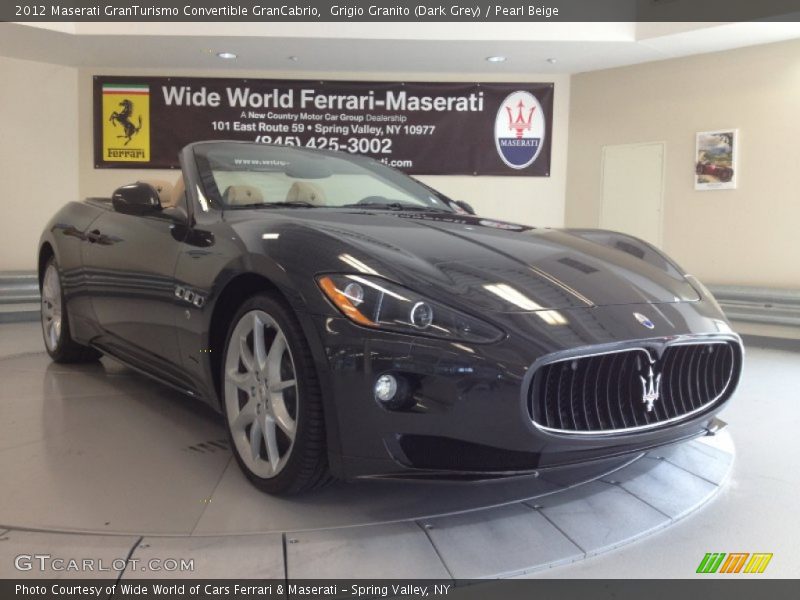 Grigio Granito (Dark Grey) / Pearl Beige 2012 Maserati GranTurismo Convertible GranCabrio