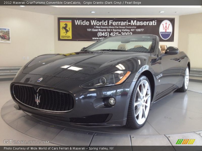 Grigio Granito (Dark Grey) / Pearl Beige 2012 Maserati GranTurismo Convertible GranCabrio