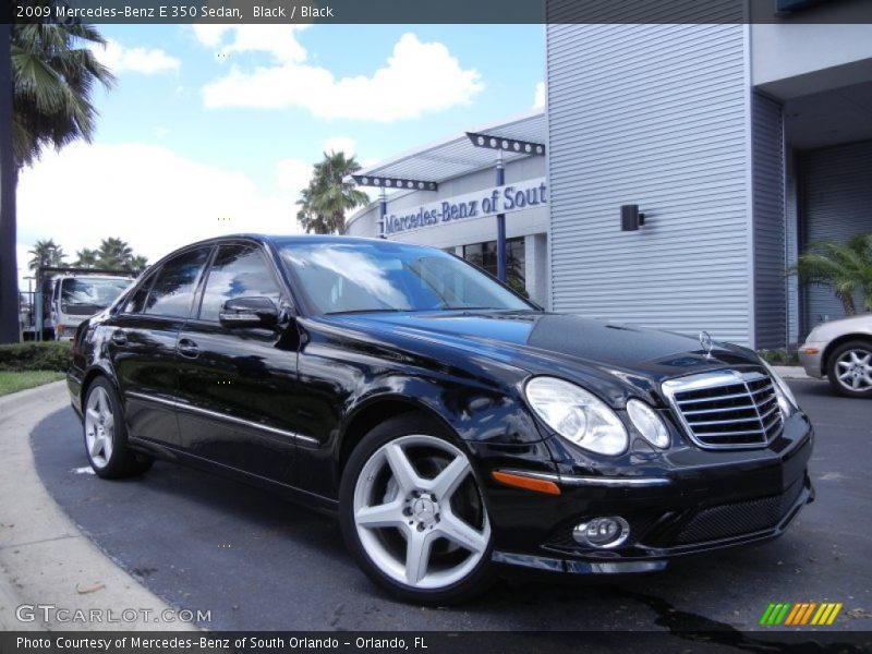 Black / Black 2009 Mercedes-Benz E 350 Sedan