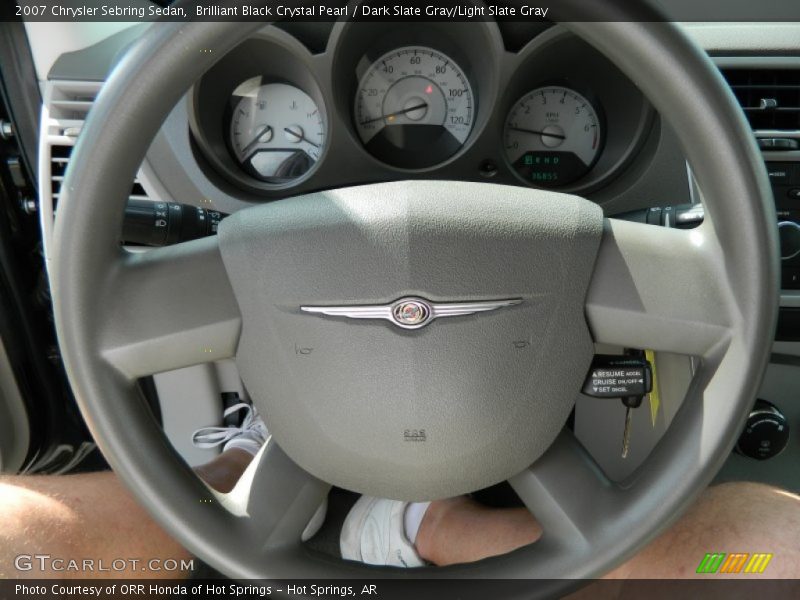 Brilliant Black Crystal Pearl / Dark Slate Gray/Light Slate Gray 2007 Chrysler Sebring Sedan