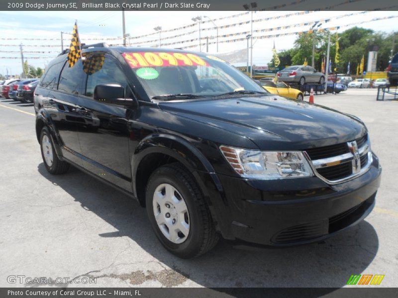 Brilliant Black Crystal Pearl / Dark Slate Gray 2009 Dodge Journey SE