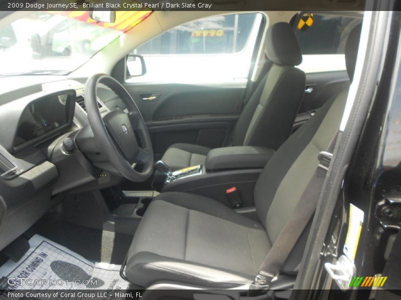 Brilliant Black Crystal Pearl / Dark Slate Gray 2009 Dodge Journey SE