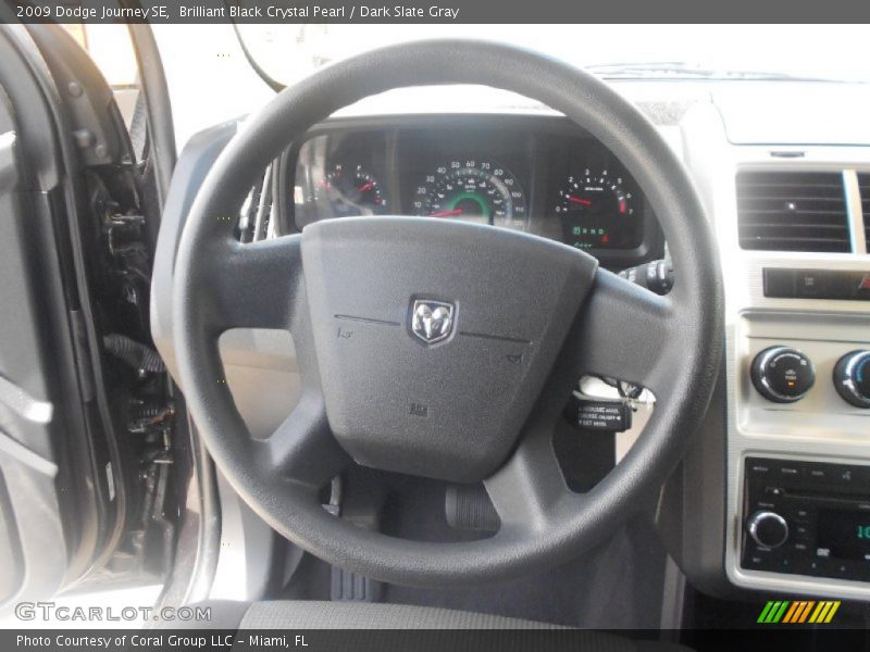 Brilliant Black Crystal Pearl / Dark Slate Gray 2009 Dodge Journey SE