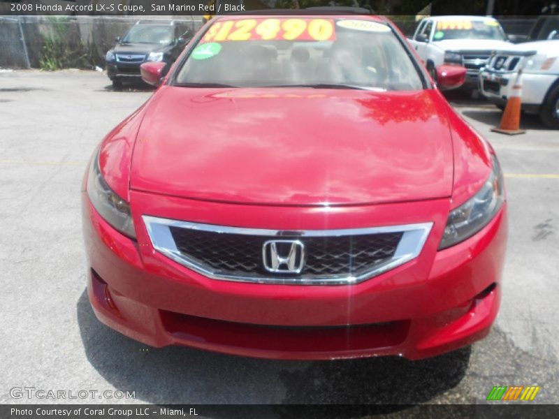 San Marino Red / Black 2008 Honda Accord LX-S Coupe