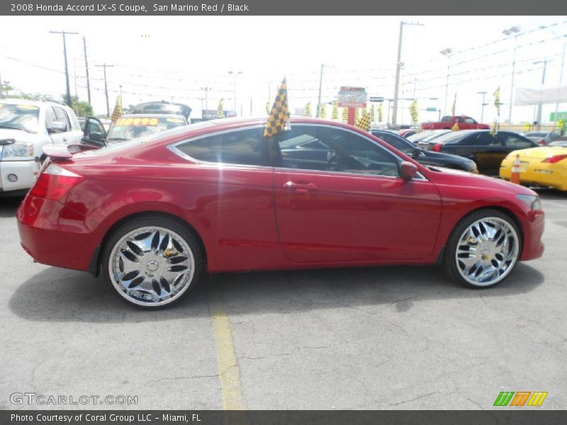 San Marino Red / Black 2008 Honda Accord LX-S Coupe