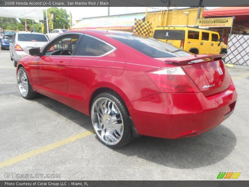 San Marino Red / Black 2008 Honda Accord LX-S Coupe