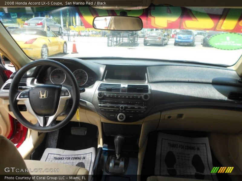 San Marino Red / Black 2008 Honda Accord LX-S Coupe