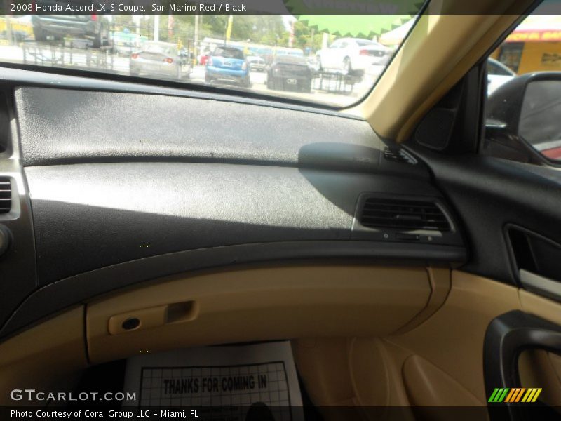 San Marino Red / Black 2008 Honda Accord LX-S Coupe