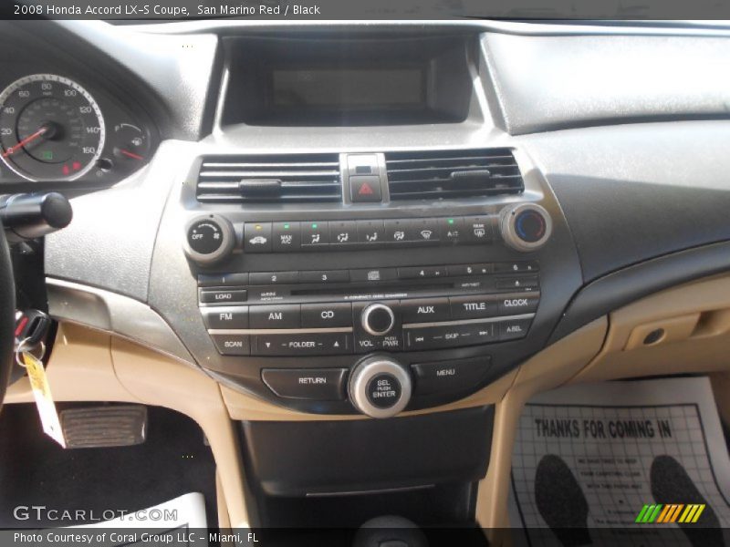 San Marino Red / Black 2008 Honda Accord LX-S Coupe