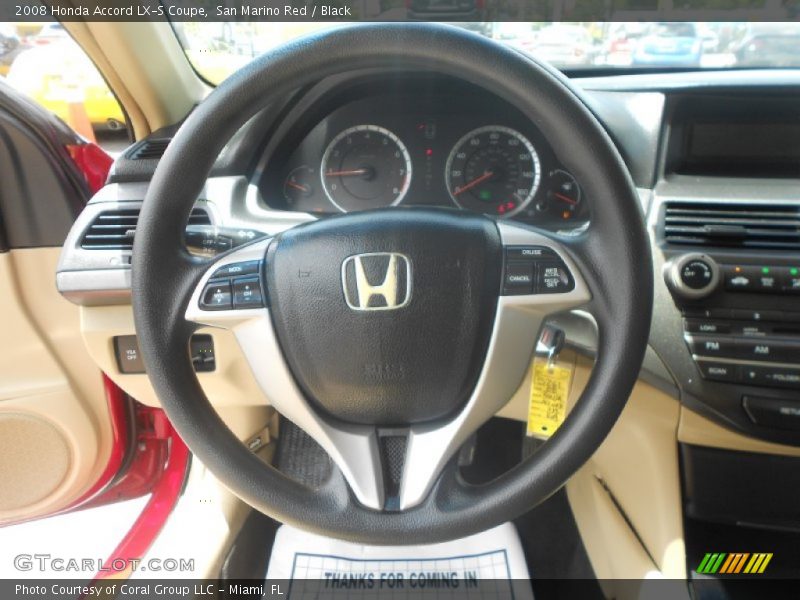 San Marino Red / Black 2008 Honda Accord LX-S Coupe