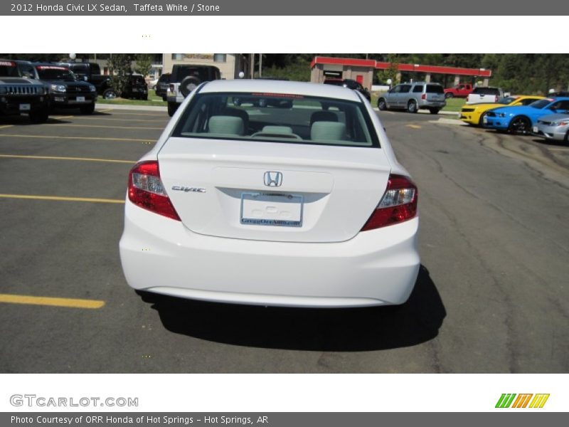 Taffeta White / Stone 2012 Honda Civic LX Sedan