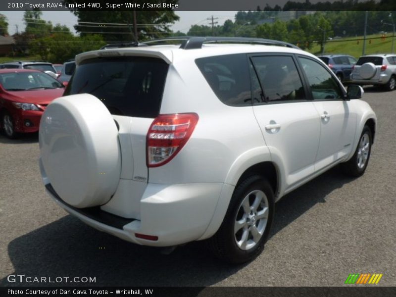 Super White / Sand Beige 2010 Toyota RAV4 Limited 4WD