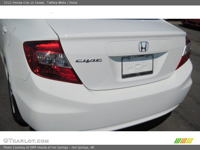 Taffeta White / Stone 2012 Honda Civic LX Sedan