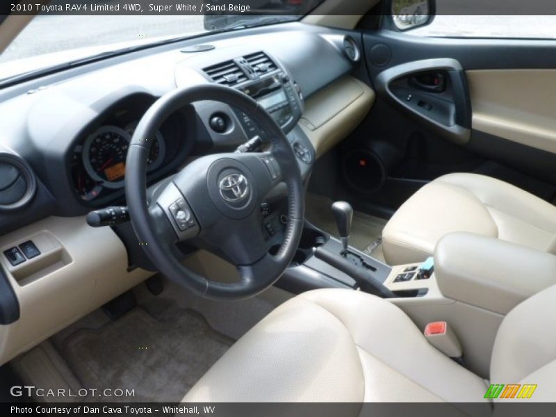 Super White / Sand Beige 2010 Toyota RAV4 Limited 4WD