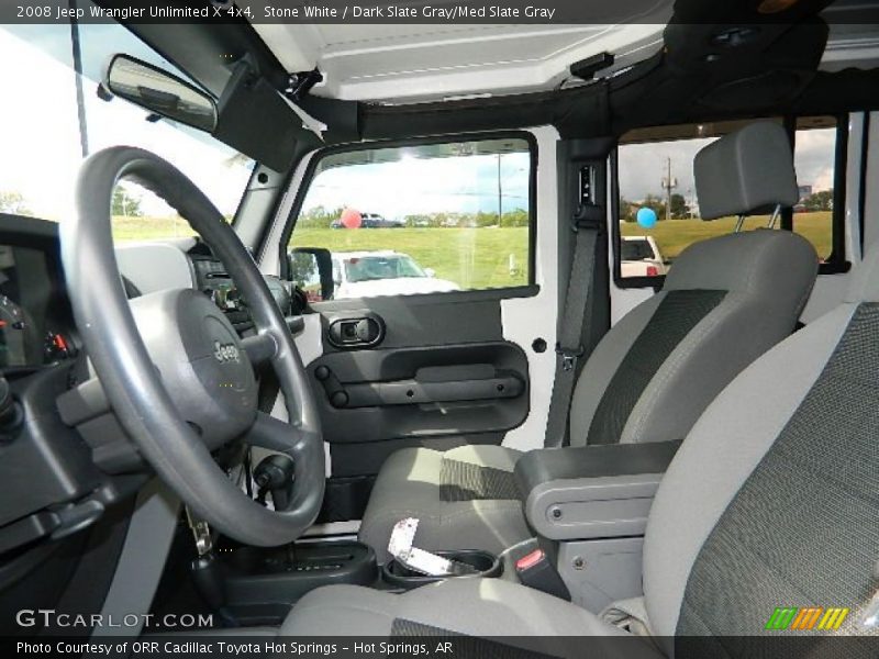Stone White / Dark Slate Gray/Med Slate Gray 2008 Jeep Wrangler Unlimited X 4x4