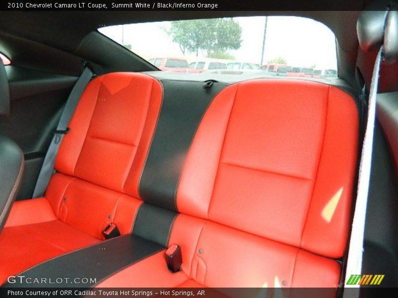 Summit White / Black/Inferno Orange 2010 Chevrolet Camaro LT Coupe