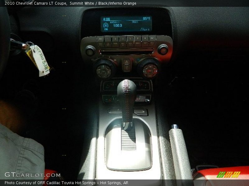 Summit White / Black/Inferno Orange 2010 Chevrolet Camaro LT Coupe