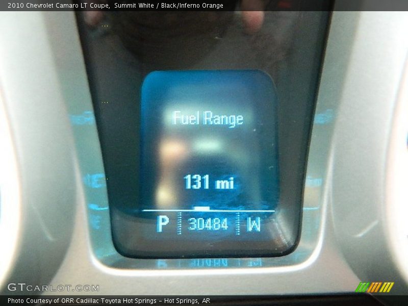 Summit White / Black/Inferno Orange 2010 Chevrolet Camaro LT Coupe