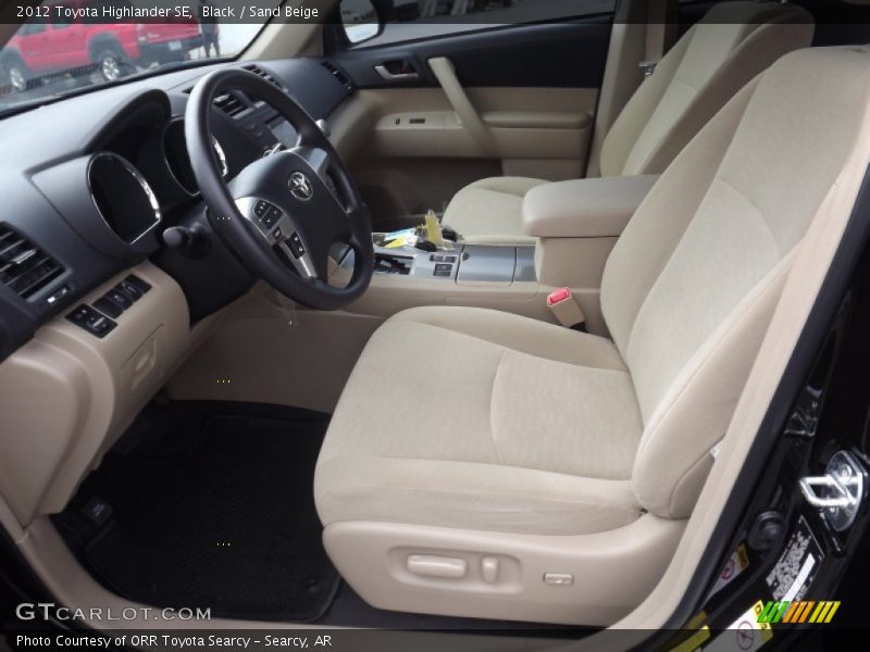 Black / Sand Beige 2012 Toyota Highlander SE