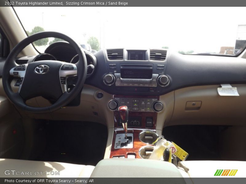 Sizzling Crimson Mica / Sand Beige 2012 Toyota Highlander Limited